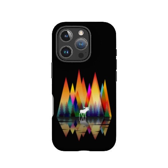 MOUNTAIN RAINBOW MOOSE IPhone Cases