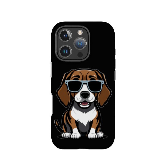 Sunny Beagle: Playful & Mischievous in Shades IPhone Cases