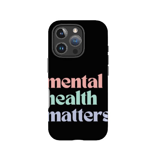 Mental Health Matters | Retro Quote Pastel Rainbow IPhone Cases