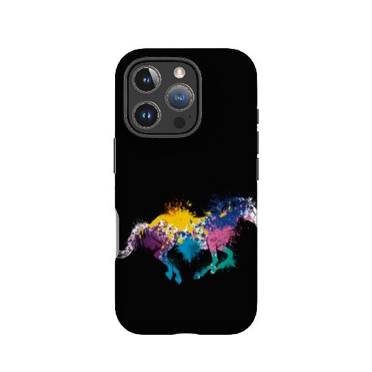 Colorful Splash Art Farm animals Horse IPhone Cases