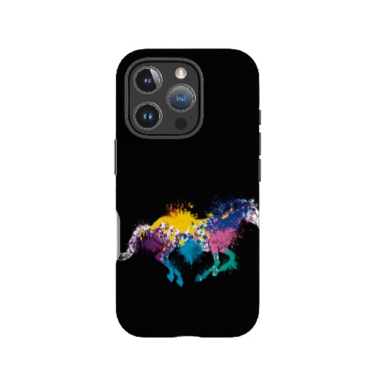 Colorful Splash Art Farm animals Horse IPhone Cases