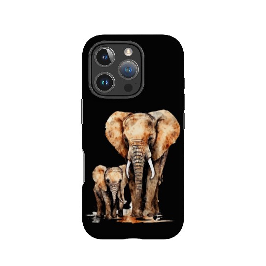 Strong Elephant with Elephant Kid for a Elephant IPhone Cases