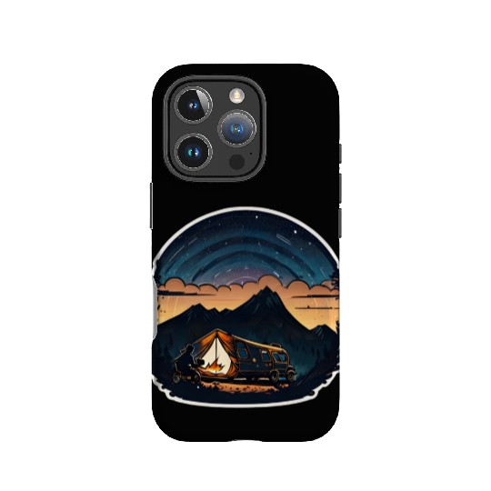 Camper Sitting By A Campfire IPhone Cases