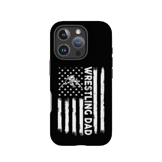 Mens Distressed USA American Flag Wrestling Dad IPhone Cases