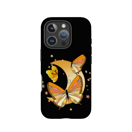 Orange butterflies moon aesthetic butterfly insect IPhone Cases
