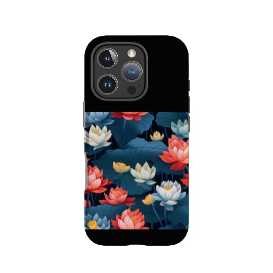 Serenity Blooms: Timeless Lotus Pattern IPhone Cases