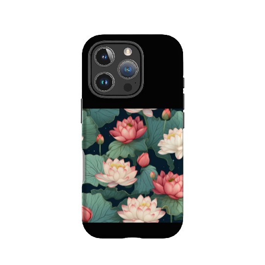 Serenity Blooms: Timeless Lotus Pattern IPhone Cases