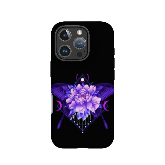 Peony Butterfly geometric tattoo IPhone Cases