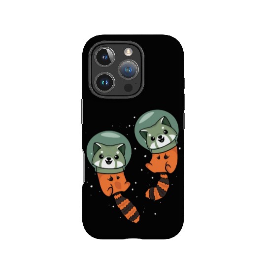 Red Panda Lover Astronaut Gift Kids Spaceship Red IPhone Cases
