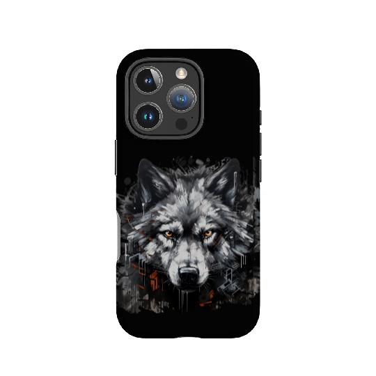 The Lone Wolf. Urban Hunter, Graffiti Style. IPhone Cases
