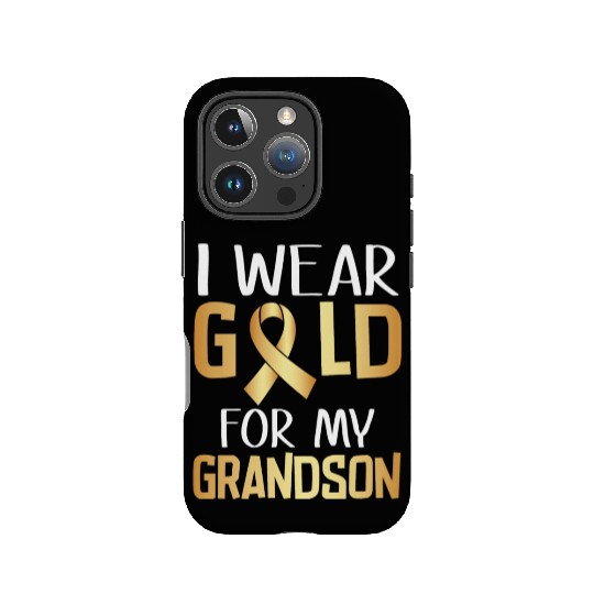 I Wear Gold For My Grandson Childhood Cancer IPhone Cases