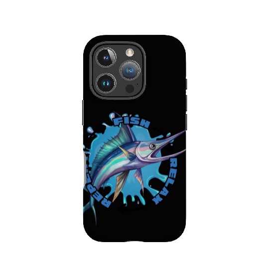 fish relax repeat swordfish IPhone Cases