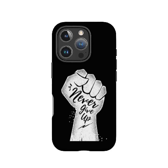 Black and White never give up IPhone Cases