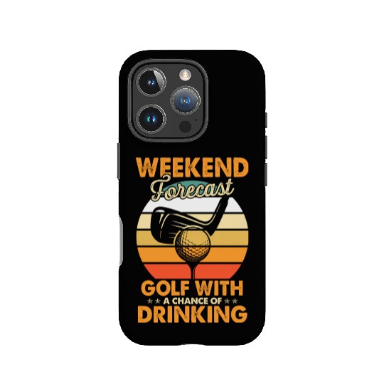 Weekend Forecast Golf With Drinking Chance Golf IPhone Cases