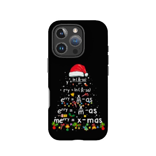 Geometry Math Science Teacher Xmas Tree Funny IPhone Cases