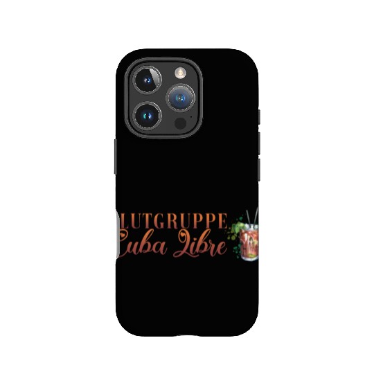 Blutgruppe Cuba Libre Cocktail Bartender IPhone Cases