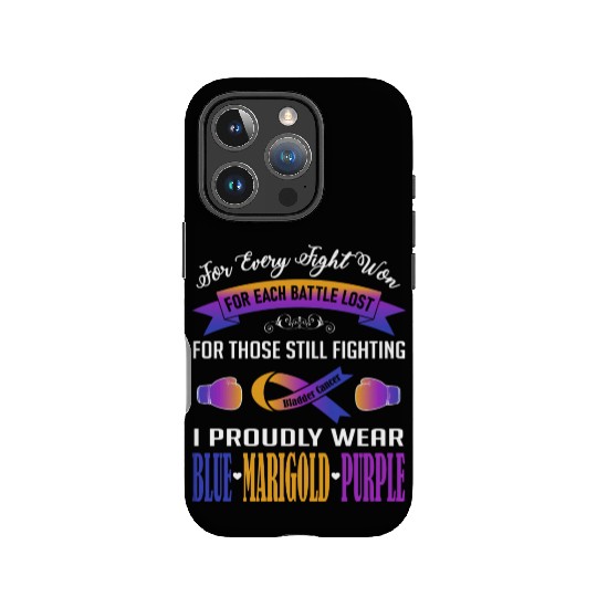 I Proudly Wear Blue Marigold Purple Bladder Cancer IPhone Cases