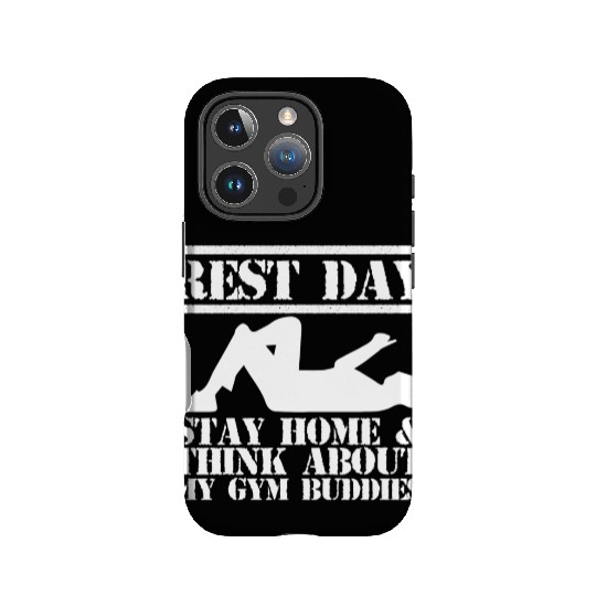 Gym Rest Day For A Muscle Workout Lover IPhone Cases