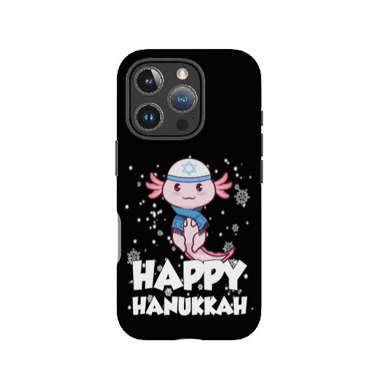 Happy Hanukkah Axolotl Kawaii Cute Axolotl Lover IPhone Cases