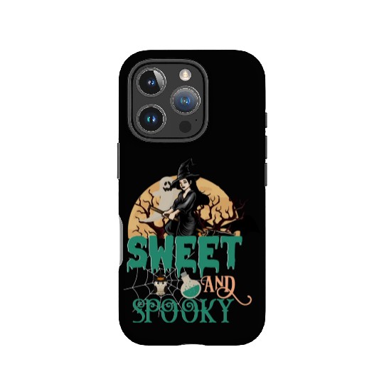 Halloween Sweet And Spooky Witch Bat IPhone Cases