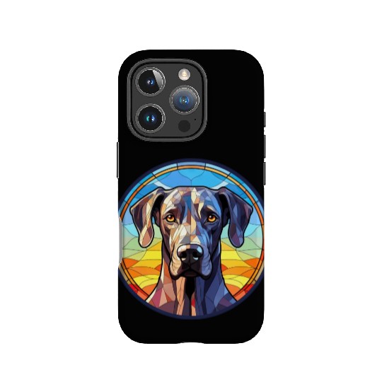 Great Dane Dog Breed Watercolor Glass IPhone Cases