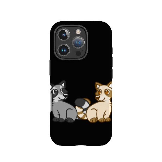 Raccoon Friends In Blue IPhone Cases