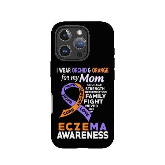 I Wear Orchid Orange For My Mom Eczema Awareness IPhone Cases