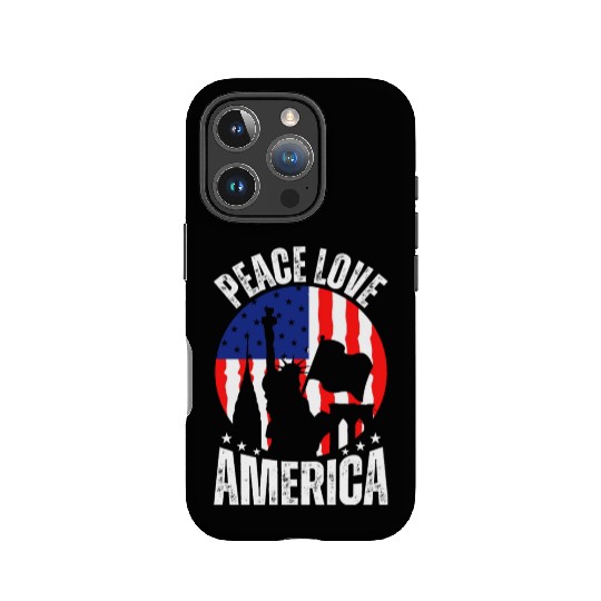 "Peace Love America Labor Day IPhone Cases - Celebrate