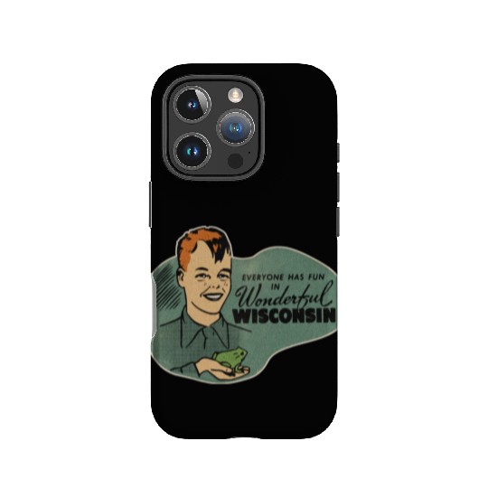 Vintage Wisconsin Tourist Frog Weird Kid IPhone Cases