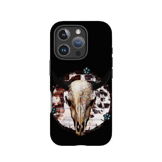 Bull Skull Western IPhone Cases