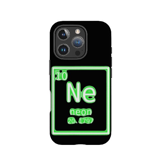 Neon Element Green Periodic Table Chemistry Nerd IPhone Cases