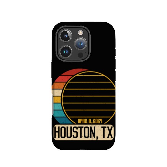 Total Solar Eclipse Texas Houston April 28 2024Hou IPhone Cases