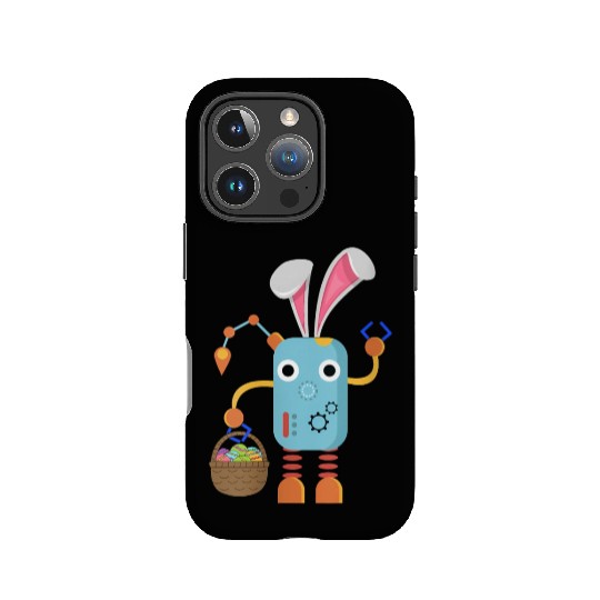 Easter Bunny Robot Eggs Hunting Basket Rabbit IPhone Cases