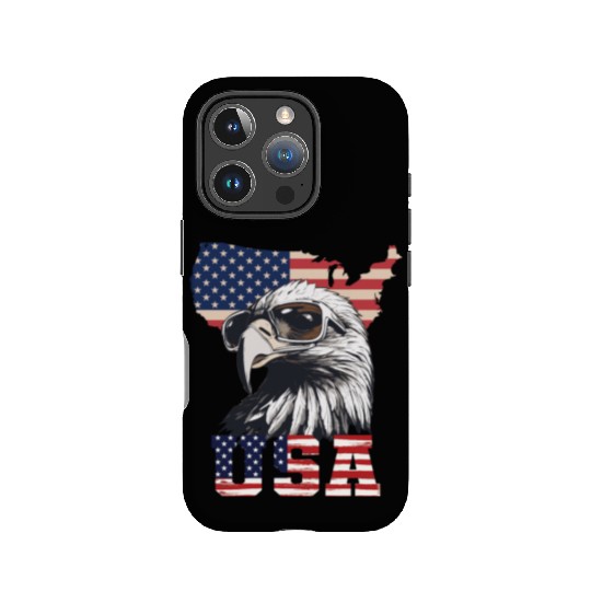 gift idea bald eagle american flag IPhone Cases