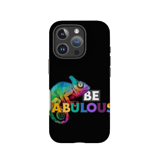 Be fabulous! with rainbow colored chameleon IPhone Cases