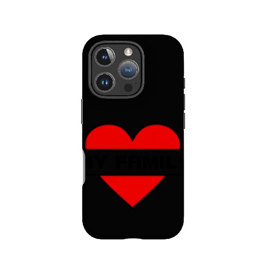 Heart I love my family IPhone Cases