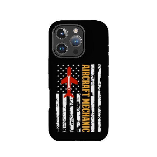 Aircraft Mechanic USA FLAG IPhone Cases