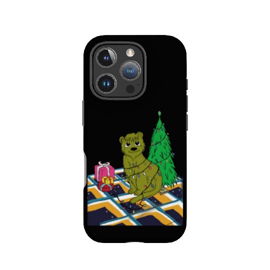 Cat Christmas Light IPhone Cases Funny Cat Lover