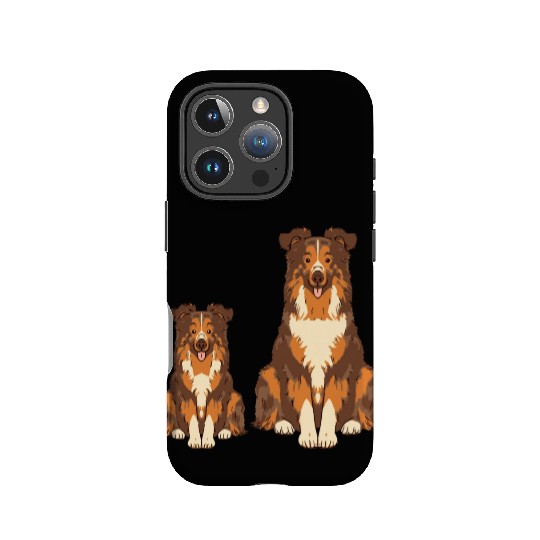 Collie Dog Lover Parent Dad Mom and Son Daughter IPhone Cases