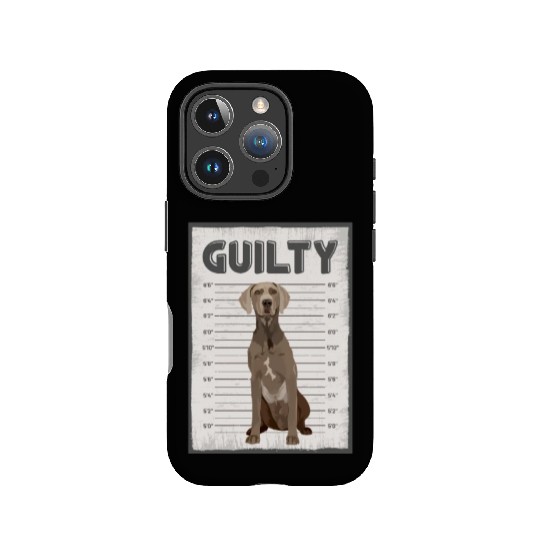 Guilty Weimaraner Mug Shot IPhone Cases