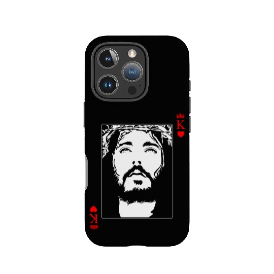 Jesus Is King Jesus King Of Hearts Card Christian IPhone Cases