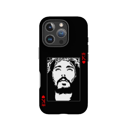 Jesus Is King Jesus King Of Hearts Card Christian IPhone Cases