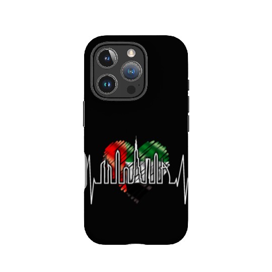 Dubai Skyline Heartbeat Burj Khalifa Love UAE Flag IPhone Cases
