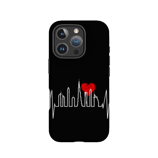 Dubai Skyline Heartbeat Burj Khalifa Silhouette IPhone Cases