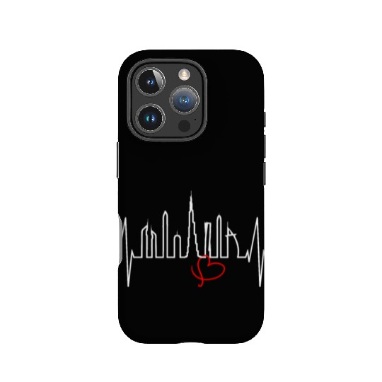 Dubai Skyline Heartbeat Burj Khalifa Silhouette IPhone Cases