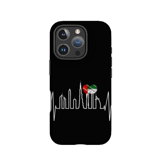 Dubai Skyline Heartbeat Burj Khalifa Love UAE Flag IPhone Cases