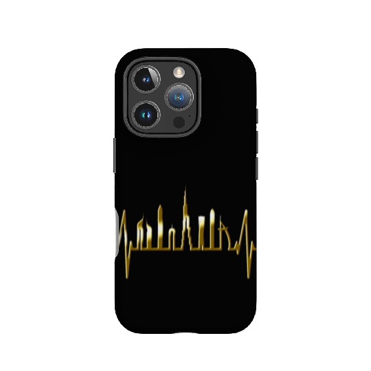 Dubai Skyline Heartbeat Burj Khalifa Silhouette IPhone Cases