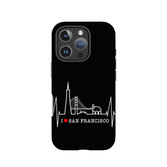 San Francisco Skyline Heartbeat California Lover IPhone Cases