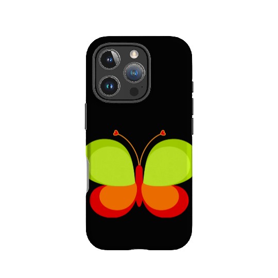 Green And Orange Butterfly IPhone Cases
