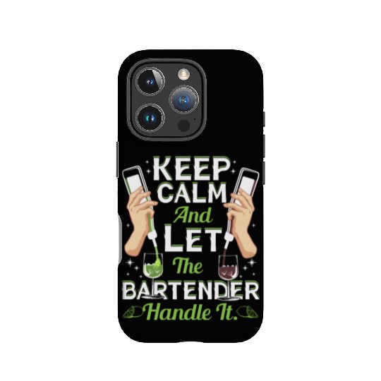 Bartender Handling IPhone Cases